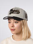 Бейсболка MITCHELL NESS арт. HP14539-VGKGREY Vegas Golden Knights NHL (серый / черный)